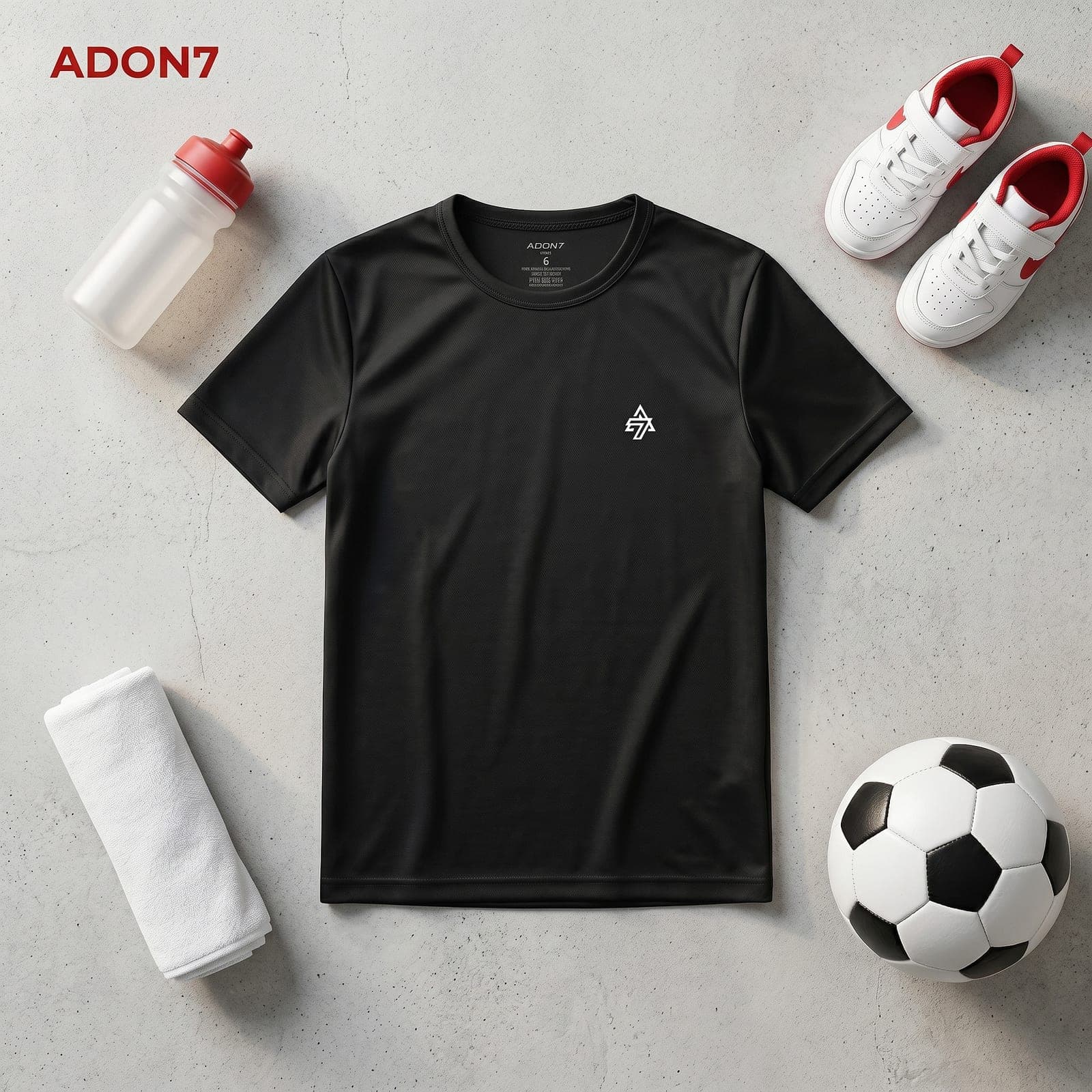 Camiseta Adon7 e acessórios esportivos