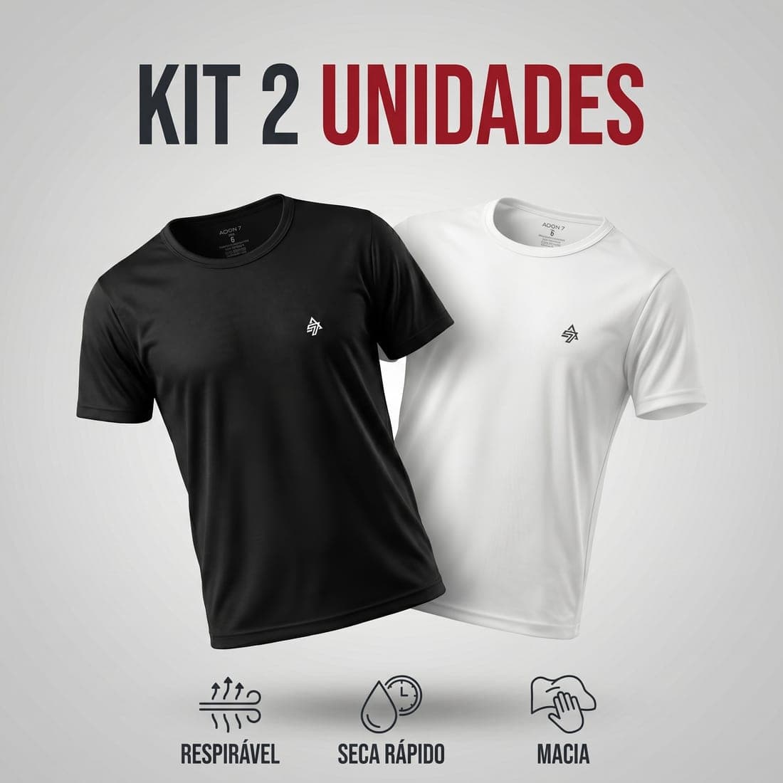 Kit 2 Camisetas Dry-Fit — imagem 1